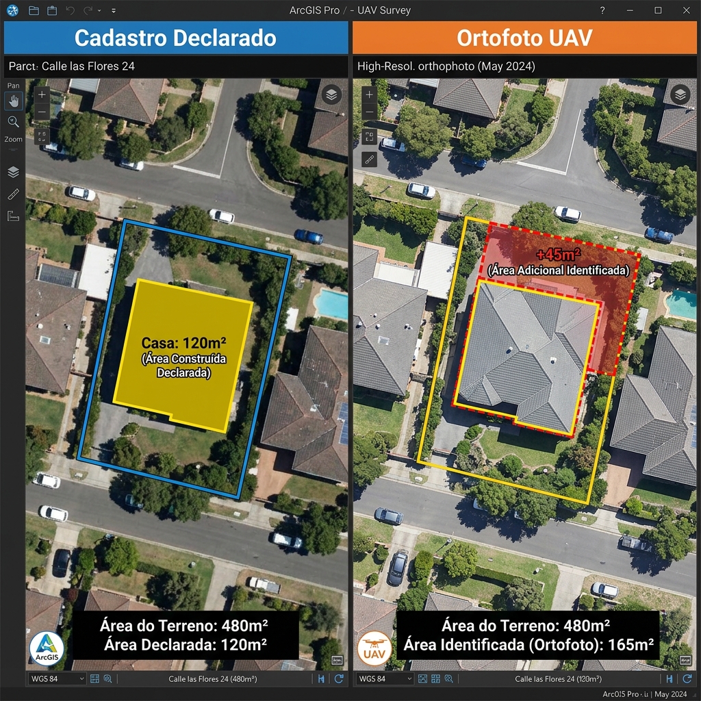 Comparativo de mapa antes e depois